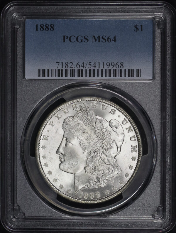 Obverse of this 1888 Morgan Dollar PCGS MS-64