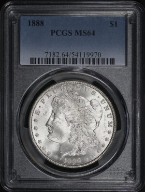 Obverse of this 1888 Morgan Dollar PCGS MS-64