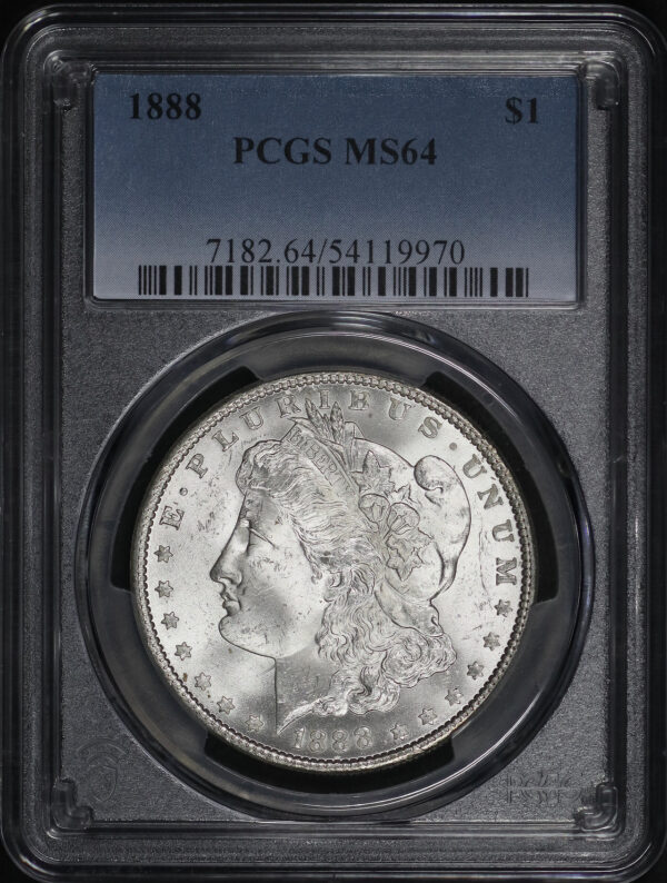 Obverse of this 1888 Morgan Dollar PCGS MS-64