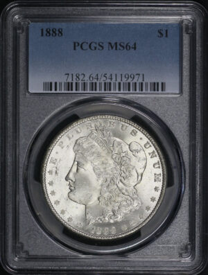 Obverse of this 1888 Morgan Dollar PCGS MS-64