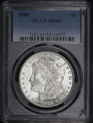 Obverse of this 1888 Morgan Dollar PCGS MS-64