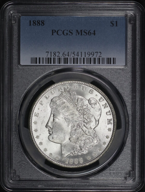 Obverse of this 1888 Morgan Dollar PCGS MS-64