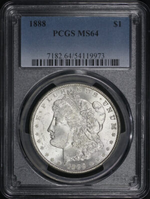Obverse of this 1888 Morgan Dollar PCGS MS-64
