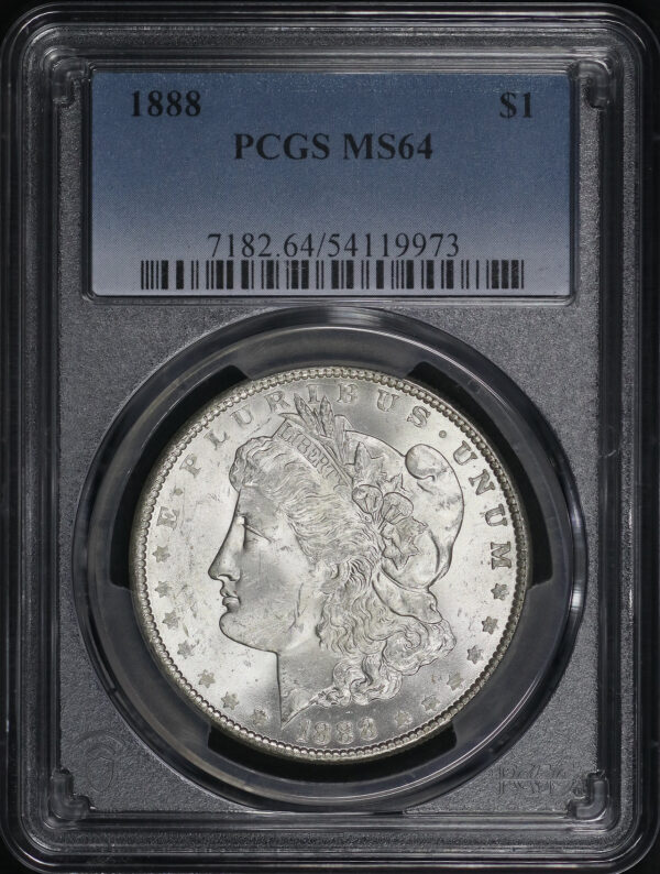 Obverse of this 1888 Morgan Dollar PCGS MS-64