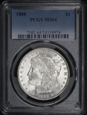 Obverse of this 1888 Morgan Dollar PCGS MS-64