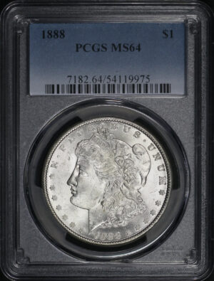 Obverse of this 1888 Morgan Dollar PCGS MS-64