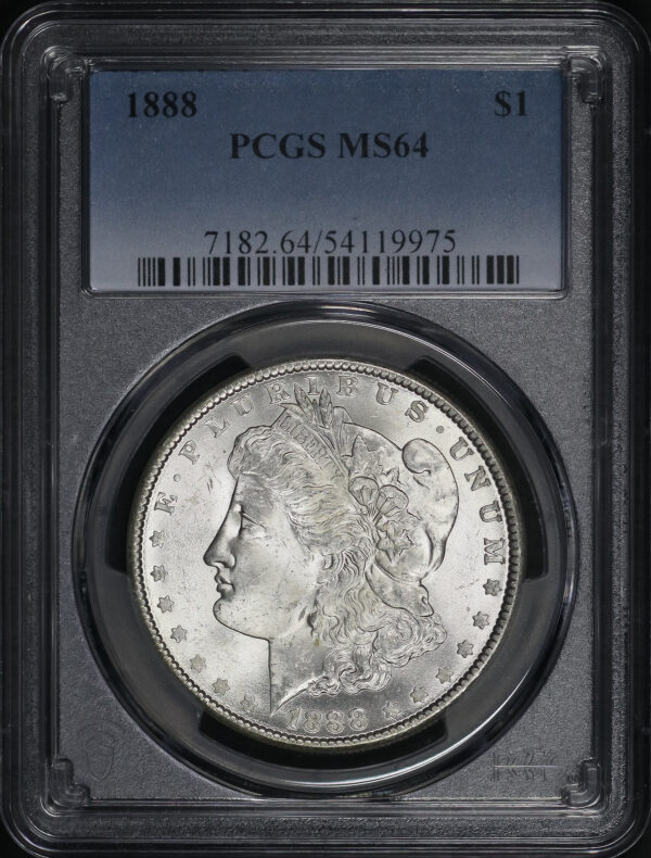 Obverse of this 1888 Morgan Dollar PCGS MS-64