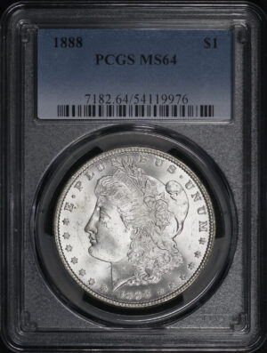 Obverse of this 1888 Morgan Dollar PCGS MS-64