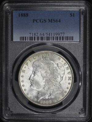 Obverse of this 1888 Morgan Dollar PCGS MS-64