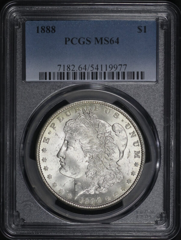 Obverse of this 1888 Morgan Dollar PCGS MS-64