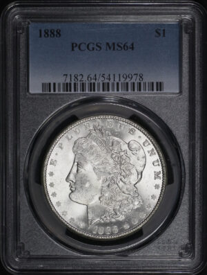 Obverse of this 1888 Morgan Dollar PCGS MS-64