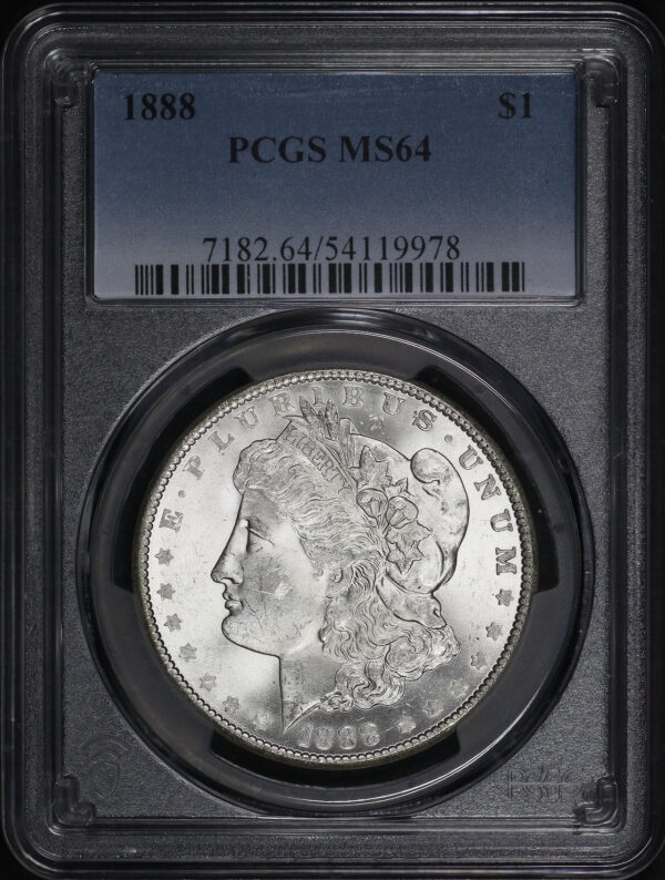 Obverse of this 1888 Morgan Dollar PCGS MS-64