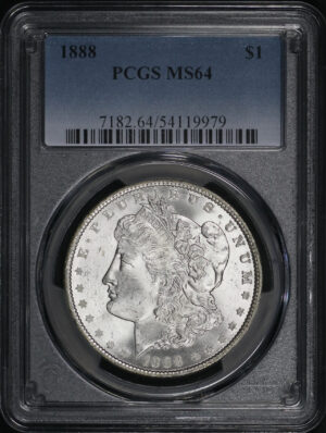Obverse of this 1888 Morgan Dollar PCGS MS-64