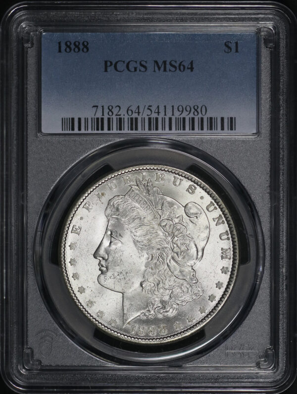 Obverse of this 1888 Morgan Dollar PCGS MS-64