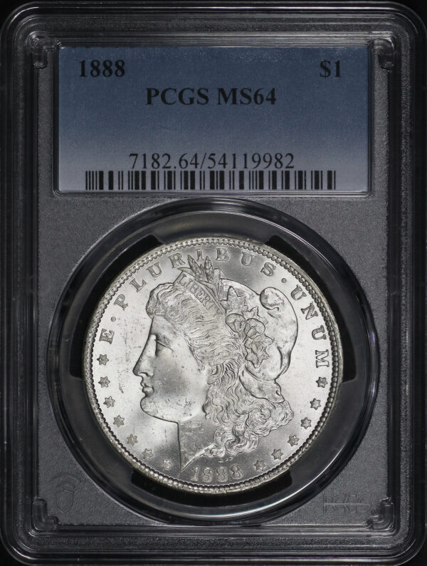 Obverse of this 1888 Morgan Dollar PCGS MS-64