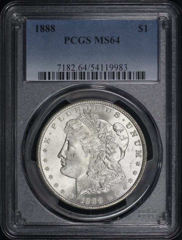 Obverse of this 1888 Morgan Dollar PCGS MS-64