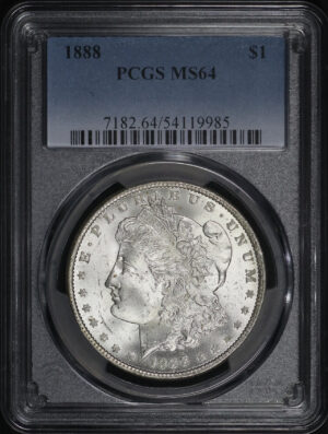 Obverse of this 1888 Morgan Dollar PCGS MS-64