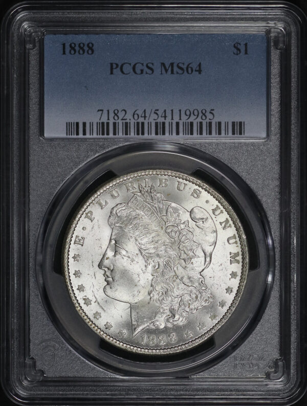 Obverse of this 1888 Morgan Dollar PCGS MS-64