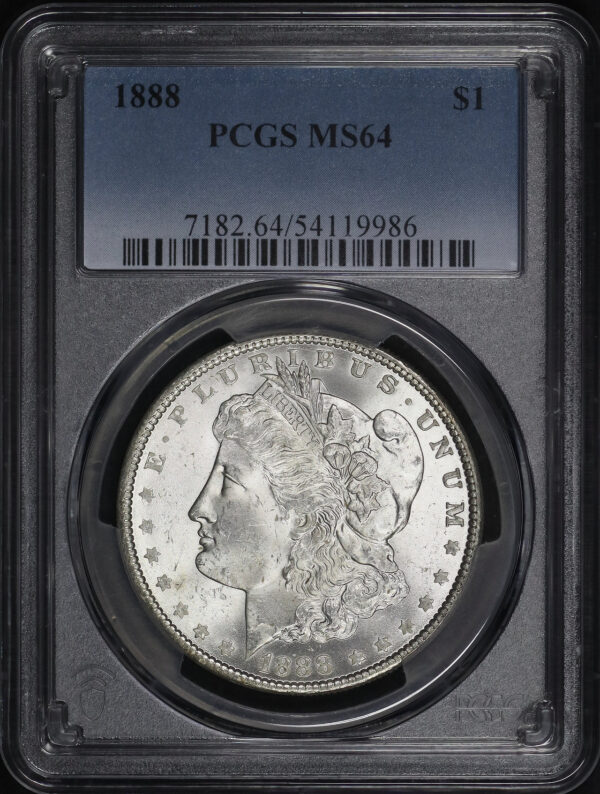 Obverse of this 1888 Morgan Dollar PCGS MS-64