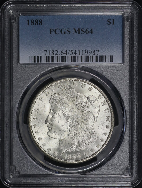 Obverse of this 1888 Morgan Dollar PCGS MS-64
