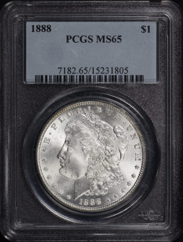 Obverse of this 1888 Morgan Dollar PCGS MS-65