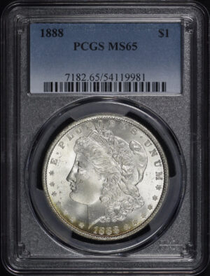 Obverse of this 1888 Morgan Dollar PCGS MS-65
