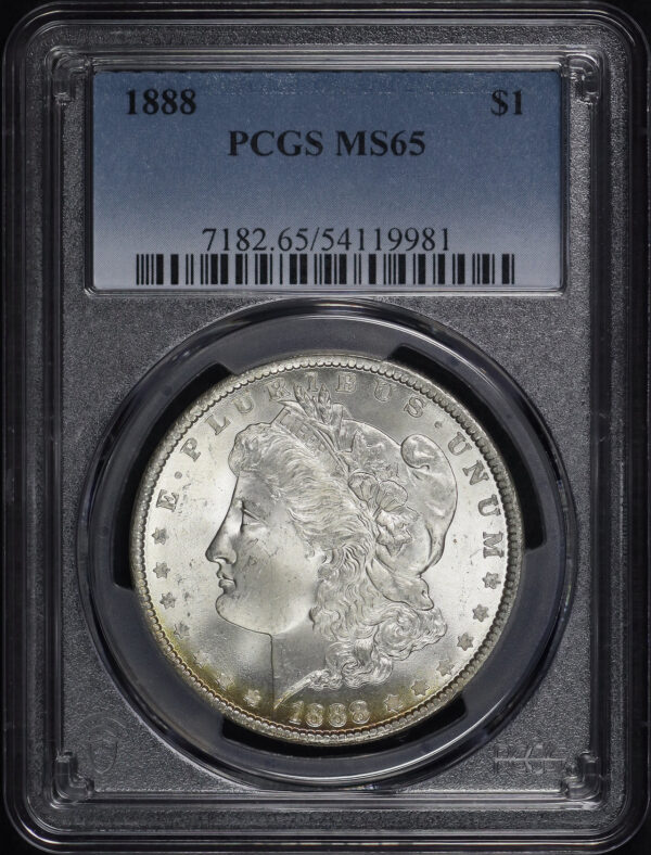 Obverse of this 1888 Morgan Dollar PCGS MS-65