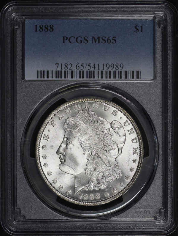 Obverse of this 1888 Morgan Dollar PCGS MS-65
