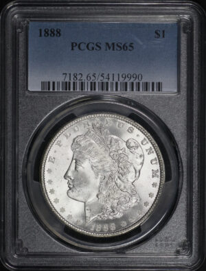 Obverse of this 1888 Morgan Dollar PCGS MS-65