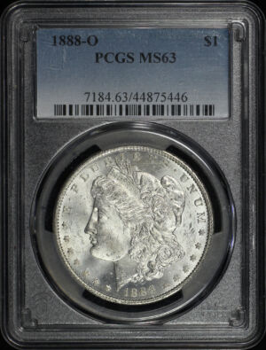 Obverse of this 1888-O Morgan Dollar PCGS MS-63