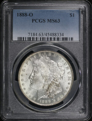 Obverse of this 1888-O Morgan Dollar PCGS MS-63