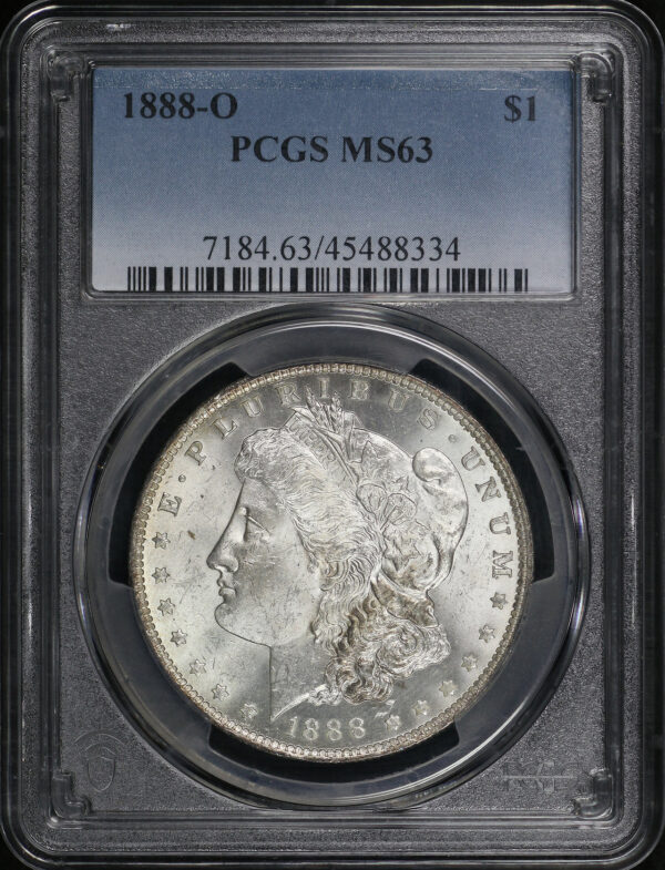 Obverse of this 1888-O Morgan Dollar PCGS MS-63