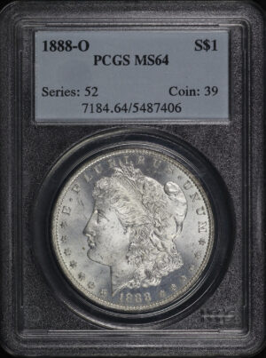 Obverse of this 1888-O Morgan Dollar PCGS MS-64