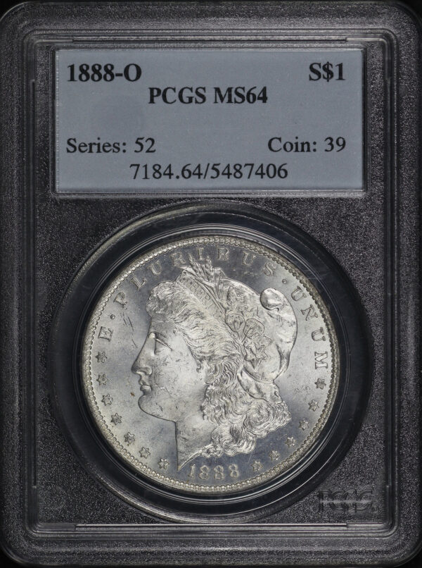 Obverse of this 1888-O Morgan Dollar PCGS MS-64
