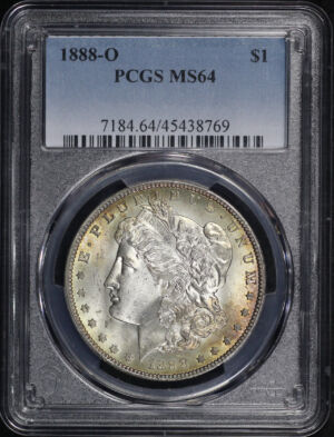 Obverse of this 1888-O Morgan Dollar PCGS MS-64