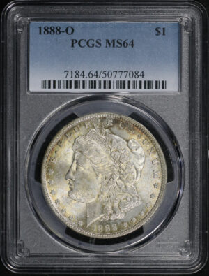 Obverse of this 1888-O Morgan Dollar PCGS MS-64