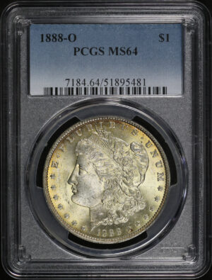 Obverse of this 1888-O Morgan Dollar PCGS MS-64