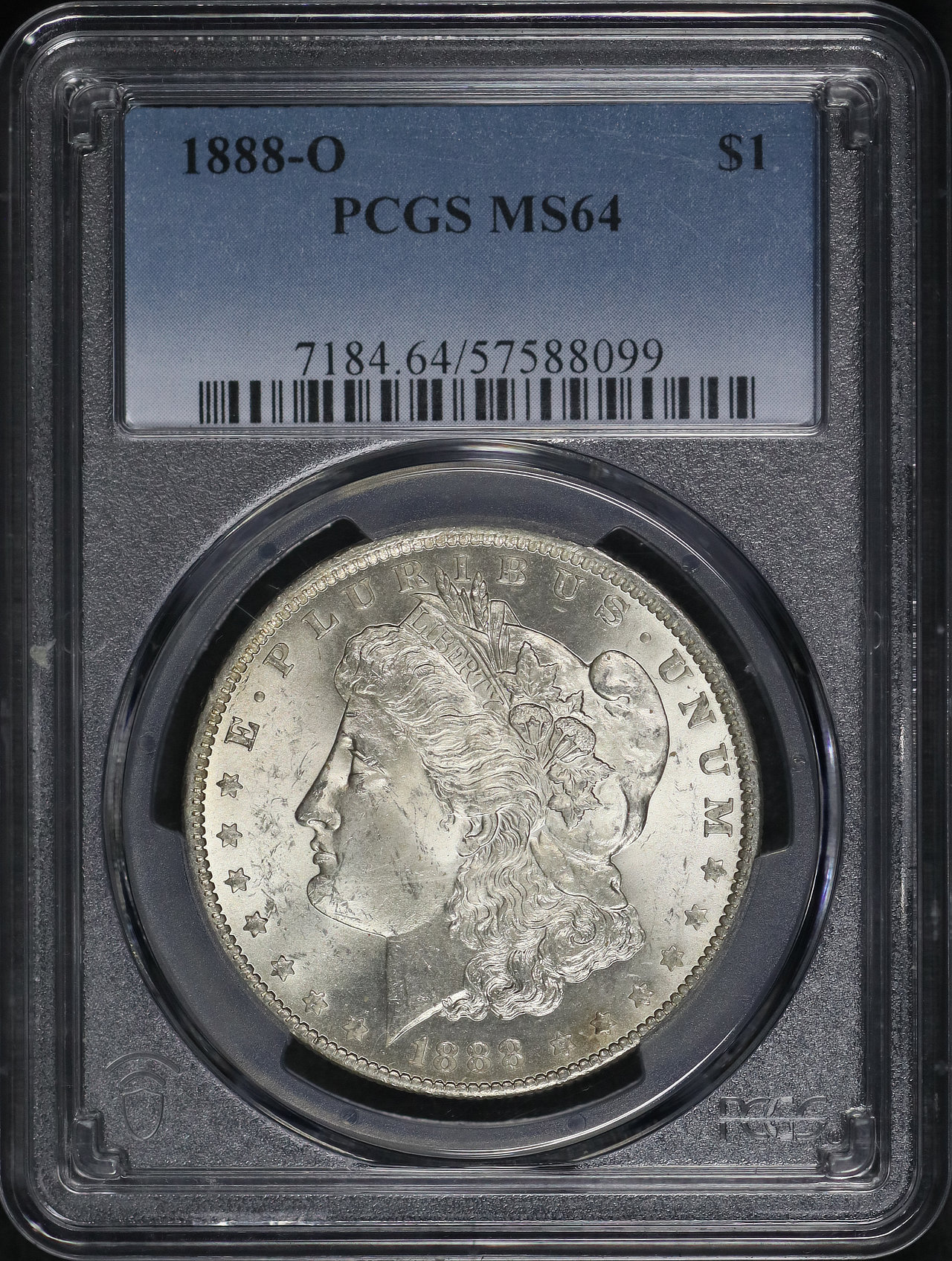 Obverse of this 1888-O Morgan Dollar PCGS MS-64
