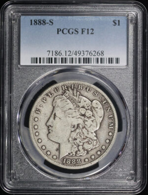 Obverse of this 1888-S Morgan Dollar PCGS F-12