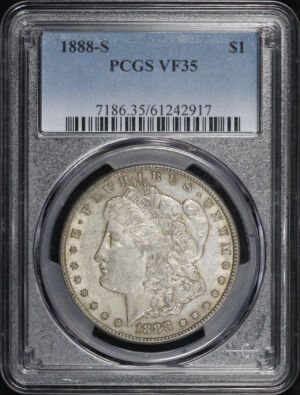 Obverse of this 1888-S Morgan Dollar PCGS VF-35