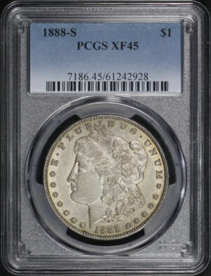 Obverse of this 1888-S Morgan Dollar PCGS XF-45