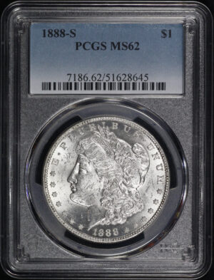 Obverse of this 1888-S Morgan Dollar PCGS MS-62