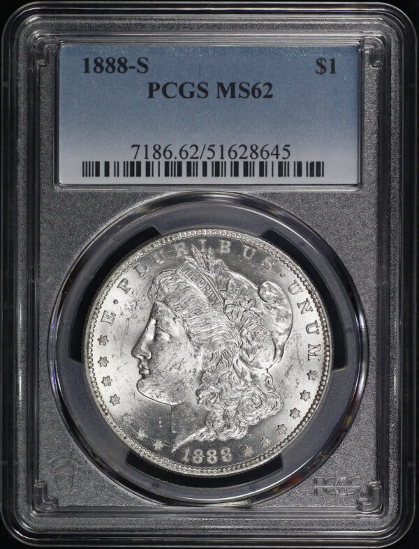 Obverse of this 1888-S Morgan Dollar PCGS MS-62