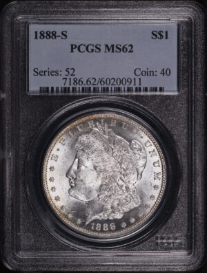 Obverse of this 1888-S Morgan Dollar PCGS MS-62