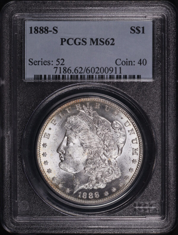 Obverse of this 1888-S Morgan Dollar PCGS MS-62