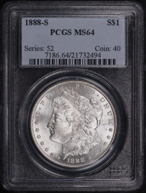 Obverse of this 1888-S Morgan Dollar PCGS MS-64
