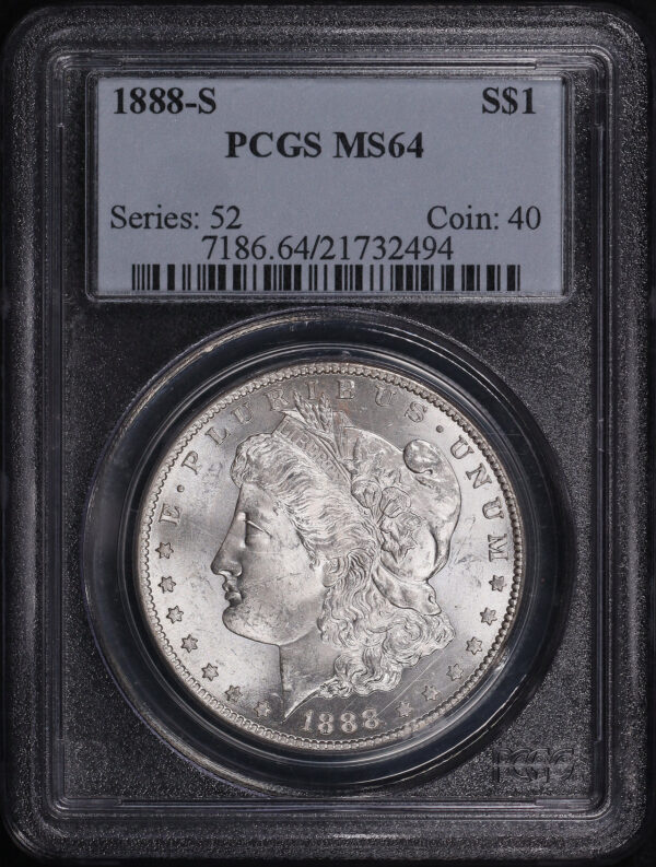 Obverse of this 1888-S Morgan Dollar PCGS MS-64