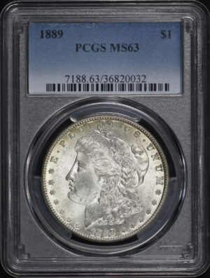 Obverse of this 1889 Morgan Dollar PCGS MS-63
