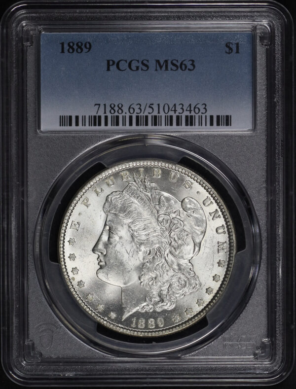 Obverse of this 1889 Morgan Dollar PCGS MS-63