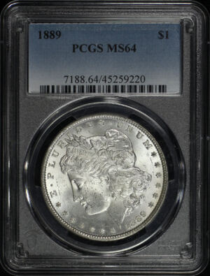 Obverse of this 1889 Morgan Dollar PCGS MS-64